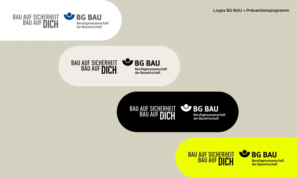 BG BAU Logo Bau auf Sicherheit Corporate Design
