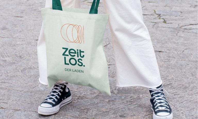 Brand Design Zeitlos Der Laden Logo Bag